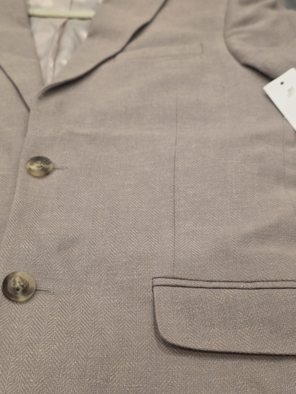 TOPMAN Men's Skinny Blazer Cotton Linen Jacket Stone 34R NWT $167 - Picture 11 of 16